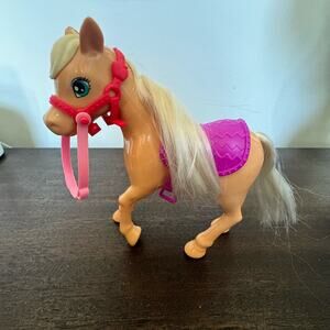 Barbie Sweet Orchard Farm Chelsea Horse Pet Pony Blonde Pink Saddle Mattel Toys